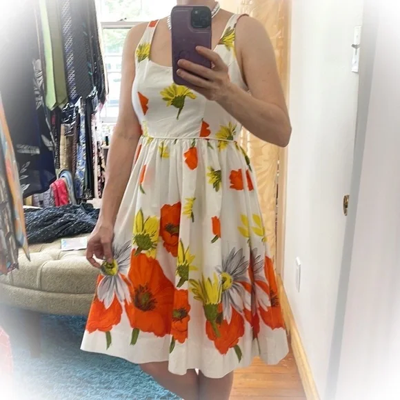 Moulinette Soeurs Dresses | Beautiful Like New Flirty Floral Anthropologie Fit And Flare Summer Dress | Color: Red/White | Size: 2 | Pm-47032348's Moulinette Soeurs Dresses | Beautiful Like New Flirty Floral Anthropologie Fit And Flare Summer Dress | Color: Red/White | Size: 2 | Pm-47032348's